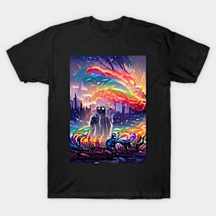 SURREAL RAINBOW GHOST ON HALLOWEEN T-Shirt